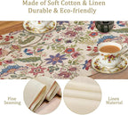 Spring Floral Table Runner, Boho Floral Pattern Natural Plant Table Decoration for Home Kitchen Restaurant Holiday Party,13in（33cm） W * 90in（229cm） L