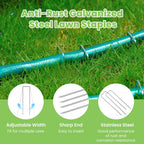 Bynccea 6 Inch 50 Pack Galvanized Landscape Staples - Garden Stakes, Plant Cover, 11 Gauge Tent U-Shaped Pins for Securing Weed Barrier Fabric - Lawn and Ground Anchors
