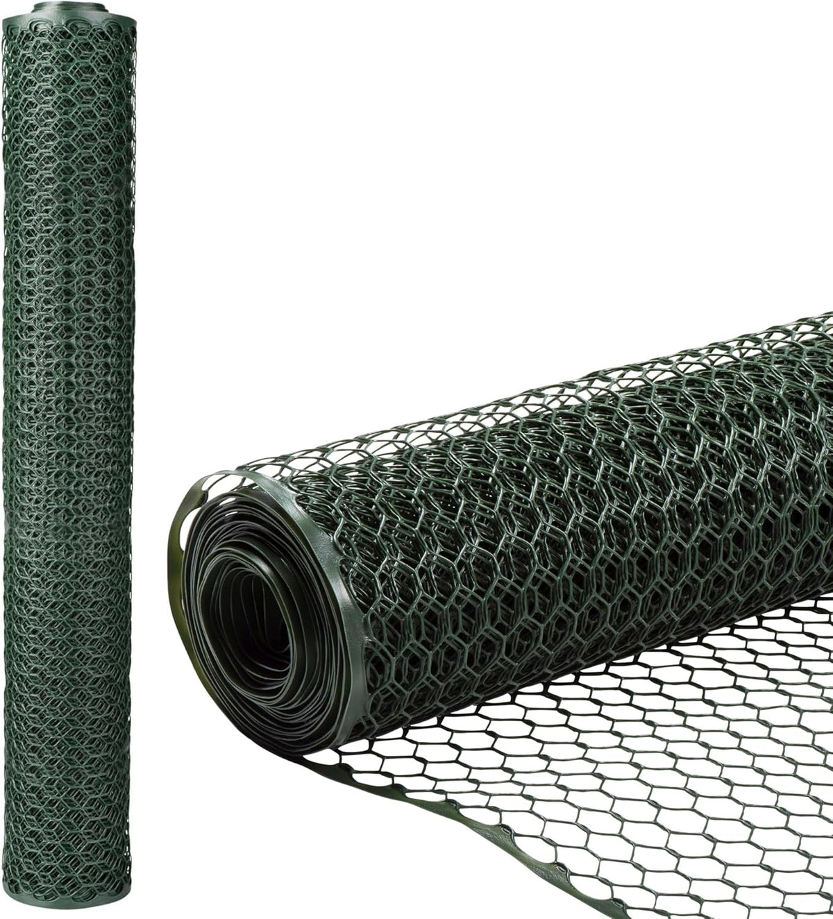 Zebro Plastic Chicken Wire Fence – Flexible Poultry Netting & Garden Fence for Chicken Coops, Rabbits, Pet Enclosures & Landscaping – Weatherproof & Rust-Free - 4' x 25' Green
