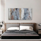 YISXINOAG Colorful Abstract Canvas Art Wall Decor Painting Home Wall Decor 20x40 Inch Decorations Blue Brown And White Wall Art Office Decor Colorful Canvas Picture Artwork For Bedroom Kitchen