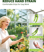 Garden Shears - 6.9" Pruning Shears for Gardening with SK5 Stainless Steel Sharp Blades, Tree Trimmer Garden Scissors with Comfort Handle and Safety Lock, Gardening Hand Tools - Green