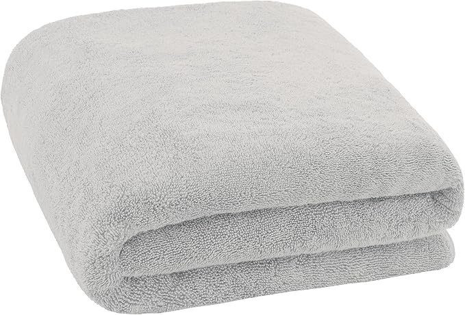 Cotton Paradise 100% Cotton 40x80 Oversized Bath Sheet, Extra Large Turkish Bath Towels for Bathroom, Silver Grey Bathsheet