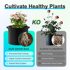 Land Guard 10-Pack Fabric Grow Bags 25 Gallon, Thickened Nonwoven Garden Pots, Growing Bags with Handles, Black