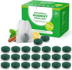 Mouse Repellent, Peppermint Oil Rodent Deterrent for Mice, Rats, Plant-Based Pest Control, Long-Lasting Mint Scent, Safe for Home, Garage, Storage, RV & Garden (24)