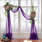 MDS Halloween Chiffon Draping Fabric - 1 Panel, 30" Wide x 20ft Long - Sheer Spooky Arbor & Canopy Drapery for Haunted House Backdrops, Party Ceilings, DIY Costumes & Themed Events - Cadbury Purple