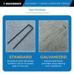 Sandbaggy USA Made 6-inch Landscape Staples - Garden Stakes - Landscaping Fabric, Netting, Sod, Artificial Turf (Standard (Galvanized), 200)
