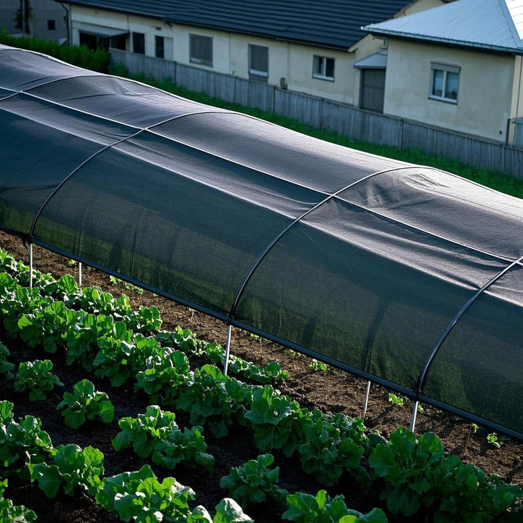 winemana Black Shade Cloth 50%, 8x10 FT Mesh Tarp - Garden Shade for Greenhouse, Patio, Vegetables, Plants Cover and Chicken Coops, Sun Shade Net for Outdoor Protection with Reinforced Grommets