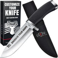 Custom Knife for Men and Women - Personalized Idea Gifts - Engraved Gifts for Dad Husband Boyfriend Wife Girlfriend - Customized Fixed Knives for Birthday - Unique Present 148109 PS