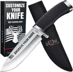 Custom Knife for Men and Women - Personalized Idea Gifts - Engraved Gifts for Dad Husband Boyfriend Wife Girlfriend - Customized Fixed Knives for Birthday - Unique Present 148109 PS
