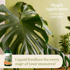 Professional Monstera Plant Fertilizer | 3-1-2 Concentrate for Plants and Flowers | Multi-Purpose Blend & Gardening Supplies | 8 oz Bottle