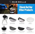 SnS Grills Slow ‘N Sear Charcoal Inserts for Low ‘N Slow & High-Heat Cooking - Patented Stainless Steel Accessories for Kettle Grills - Low Profile 22"