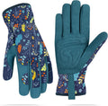 Womens Gardening Weeding Working Gloves, Leather Garden Glove for Women Thorn Proof No Stab for Digging, Planting,Pruning