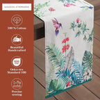 Maison d' Hermine Table Runner 100% Cotton Double Layer Table Runners 72 inches Long Decorative for Home Kitchen Dining Party Baby Shower Wedding Bridal Shower Spring Summer (Tropiques, 14.50" x 72")