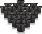 Gardenera Fabric Pots for Plants - 20-Pack 5 Gallon Grow Bags with Aeration and Handles, Perfect for Organic Gardening