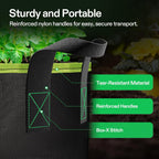 VIVOSUN 3-Pack 5-Gallon AeroBase Grow Bags, Durable Mesh Fabric Plant Container with Breathable Base and Sturdy Handles, Black