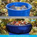 38.5 Inch Mesh Cover for Rain Barrel, Black Rain Barrels Net Cover, Water Collection Bucket Screen Covers to Keep Leaves Debris Out