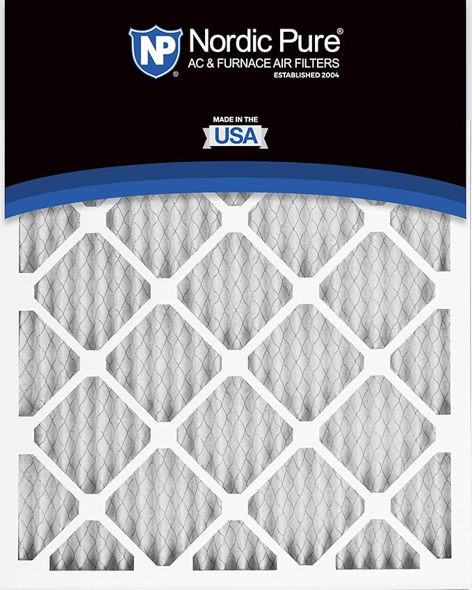 Nordic Pure 16x20x1 (15 1/2 x 19 1/2 x 3/4) Pleated MERV 8 Air Filters 6 Pack