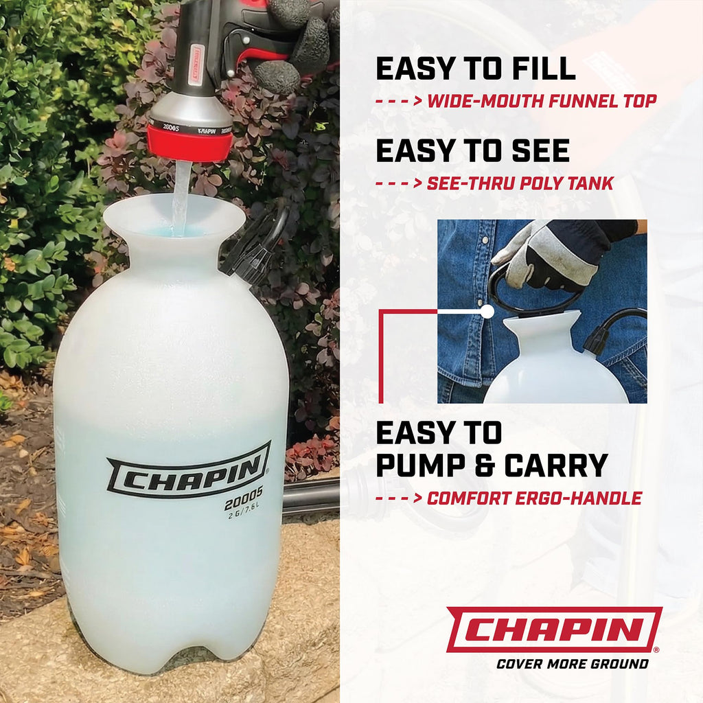 Chapin 2-Gallon Pump Sprayer, Reliable Spray for Daily Use, 2pk
