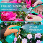 Garden Tool Set, 10 PCS Gardening Essentials, Stainless Steel Garden Hand Tools with Tote Bag, Well-Designed Gardening Supplies Kit Gifts for Women Men Gardeners