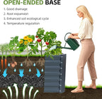 4x2x1.86ft Raised Garden Bed - Galvanized Deep Root Planter Boxes Outdoor with Wing Nuts and Safety Edges for Gardening Vegetables, Flowers, Herbs, Succulents - Gray