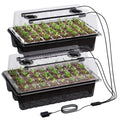 Patigrow 80-Cell Self-Watering Seed Starter Tray with Grow Light, Seed Starter Kit with 4.07” Humidity Dome, Indoor Seedling Starter Tray, Seed Starting Trays for Plant Germination, Seeds Growing