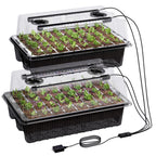 Patigrow 80-Cell Self-Watering Seed Starter Tray with Grow Light, Seed Starter Kit with 4.07” Humidity Dome, Indoor Seedling Starter Tray, Seed Starting Trays for Plant Germination, Seeds Growing