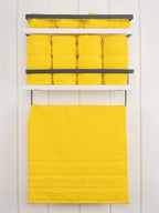 American Soft Linen Luxury Hand Towels for Bathroom, 600 GSM 100% Cotton Turkish 4 Piece Hand Towel Set, 600 GSM Hand Face Towels for Kitchen, Yellow Hand Towels