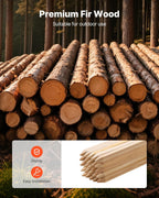 VEVOR Wooden Garden Stakes, 25 Pcs 36x0.75x0.75 in Survey Grading Stakes, Garden Ground Stake with Sharp Point, Fir Wood Plant Support Stake, Sign Posts for Silt Fence Backyard Boundaries Baselines