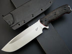 Eafengrow EF143 Fixed Blade Knife AUS-10 Steel Blade Micarta Handle Full Tang EDC Tool Straight Knife for Working Camping Hunting