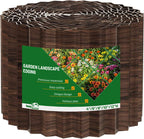 SnugNiture Corrugated Metal Garden Edging,6" x 50' Sturdy Lawn Edging Border,Landscape Edging Border for Lawn, Flower Bed,Garden and Yard(Brown)