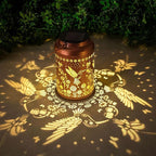 Hummingbird Solar Lanterns Outdoor Waterproof,Hummingbird Garden Decor Birthday Gifts for Women Men Mom Hanging Solar Lights Metal Decoration Outside for Yard,Patio,Backyard,Porch,Tabletop