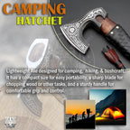 SHINY CRAFTS®- Engraved Viking Axe – Gift for Outdoorsman Hand-Forged Hatchet with Leather Wrap Ideal for Holiday or Wedding Gifts (SCA-10)