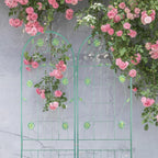 2 Pack Metal Garden Trellis 71" H Garden Fence Rustproof Trellis for Climbing Plants Support Roses Flower Outdoor Lawn, Green