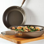 Anolon Advanced Home Hard-Anodized Nonstick Skillets (2 Piece Set- 10.25-Inch & 12.75-Inch, Bronze)