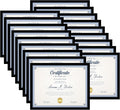 8.5x11 Picture Frame Set of 18,Black 8.5x11 Photo Frames Bulk for Document Certificate Award Diploma, Wall Hanging or Tabletop Display