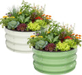 Pattiumo Galvanized Raised Garden Bed 2pcs 2×2×1 FT, Round Metal Raised Garden Bed Outdoor Planter Box with Open Bottom, Rust-Resistant Steel Garden Bed for Vegetables Herbs Flowers, Easy Assembly
