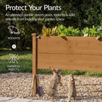 Best Choice Products 48" x 24" x 30" Raised Garden Bed with Extra Deep 16" Depth, Elevated Wood Planter Box Stand for Backyard, Patio, Balcony, Natural Fir Wood - Acorn Brown