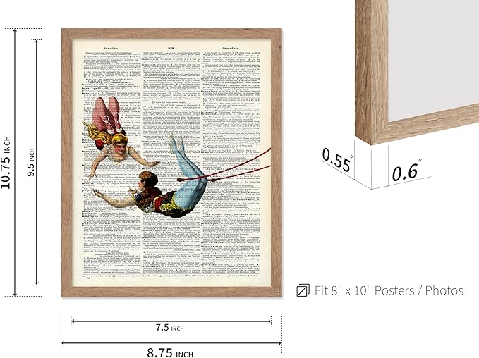Poster Master Dictionary Art Poster - Acrobat Print - Circus Art - Entertainment Art - Gift for Men, Women & Performer - Chic Decor for Living Room, Bedroom, Dorm or Office, 8x10 Beige Framed
