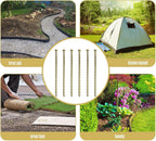 12 Inch Galvanized Heavy Duty Spiral Landscape Spikes, Metal Garden Stakes Edging Anchoring Spikes for Artificial Turf, Paver Edging, Weed Barrier, Tent, Camping, Carpentry,（ 40 Pack）