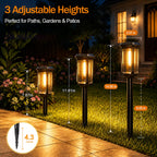 Tenmiro Solar Pathway Lights Outdoor 8 Pack, Bright Solar Garden Lights