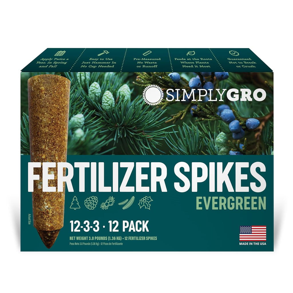 Fertilizer Spikes for Evergreen Trees & Shrubs (12 Spikes - 3.0 Lbs)