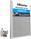 UBeesize 16x24x1 Air Filter HVAC AC Furnace Filter,MERV 8,Reusable Washable, Lasts a Lifetime,Permanent Air Filter,Breathe Fresher,Home And Office(Actual Size:15.67x23.74x0.8Inch)