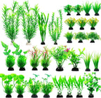 CousDUoBe 30pcs Fish Tank Accessories Aquarium Decorations Green Plants, Fish Tank Decor, Aquarium Decor Plastic Plants