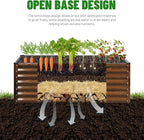 SnugNiture 4x2x2FT Galvanized Raised Garden Bed Kit, Metal Planter Box for Planting Plants Vegetables, Brown