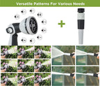Tuyeho Retractable Garden Hose Reel 100FT, Wall Mount Heavy Duty Water Hose Reels with Automatic Slow Rewind System, Outdoor Hoses Reel with 2 Hose Nozzles for Garden Watering, Car Wash, Pet Shower