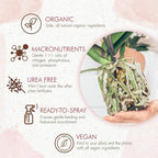 Organic Ready to Spray Orchid Food Mist - Bloom Booster Fertilizer for Orchids in Pots - Plant Nutrients for Healthy Flower & Reblooms (8 oz)