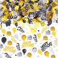 WILLBOND 3000 Pieces Happy Birthday Confetti Birthday Party Cake Confetti Metallic Foil Balloon Table Scatter Decorations for Carnival Baby Shower DIY Arts and Crafting