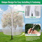 Mckanti 8.2 x 6.6 ft Fruit Tree Netting with Zipper and Drawstring for Garden, Bird Netting Covers for for Fruit Trees to Prevent Squirrels, Birds ﻿