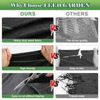 FEED GARDEN 4FT x 100FT Landscape Fabric Weed Barrier Fabric, Heavy Duty 3.2oz Ground Cover Geotextile Fabric for Gardening, with 30 U-Shaped Stakes (2 Pack 4x50FT)