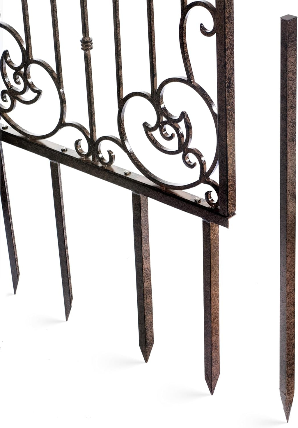 H Potter 8 Foot Tall Garden Trellis Wrought Iron Heavy Scroll Metal Decoration Lawn Patio and Wall Decor Screen for Rose Clematis Ivy Weather Resistant Patio Deck Wall Art X Large
